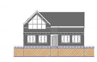 Lot: 63 - 1.4 ACRE SITE WITH PLANNING PENDING FOR NINE HOUSES - Front Elevation Type A